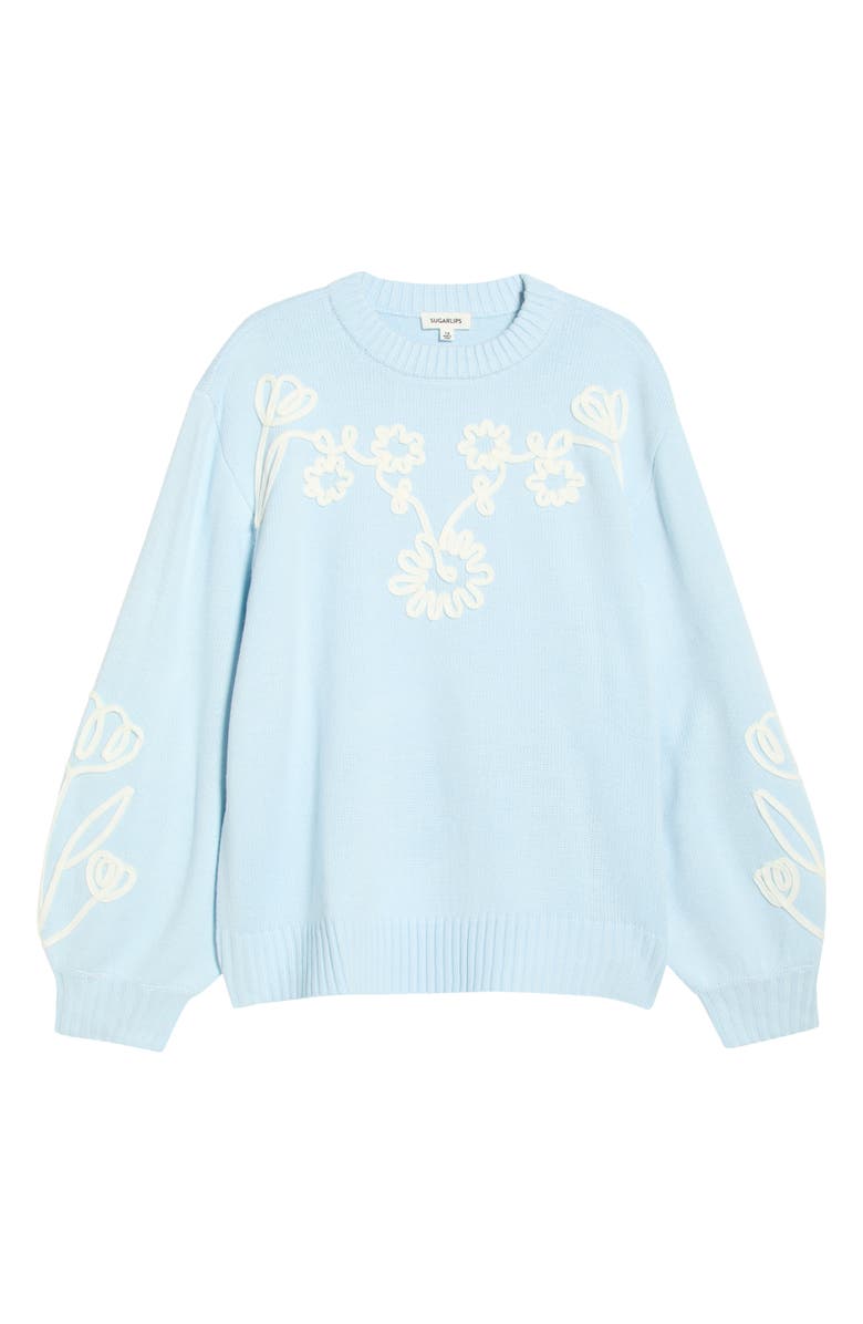 SUGARLIPS Celestial Floral Embroidered Sweater, Main, color, 