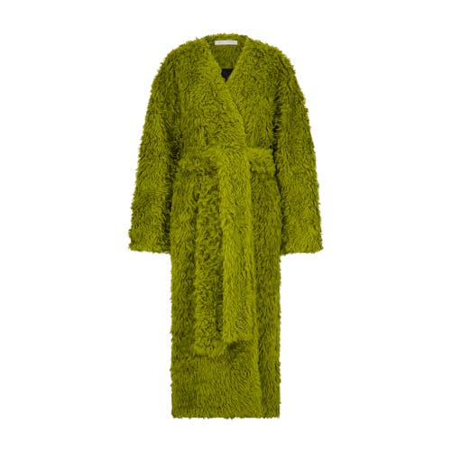 Marina Moscone Brushed Wool Coat Coat In Moss