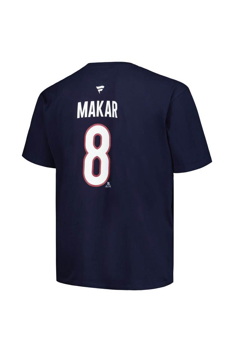 Men's Fanatics Branded Cale Makar Navy Colorado Avalanche Big & Tall Name & Number T-Shirt, Alternate, color, Navy