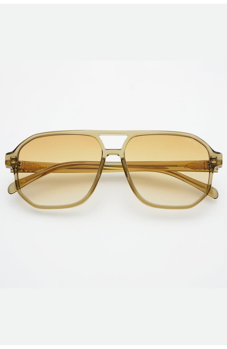 FREYRS Eyewear Billie Aviator Sunglasses, Main, color, Olive