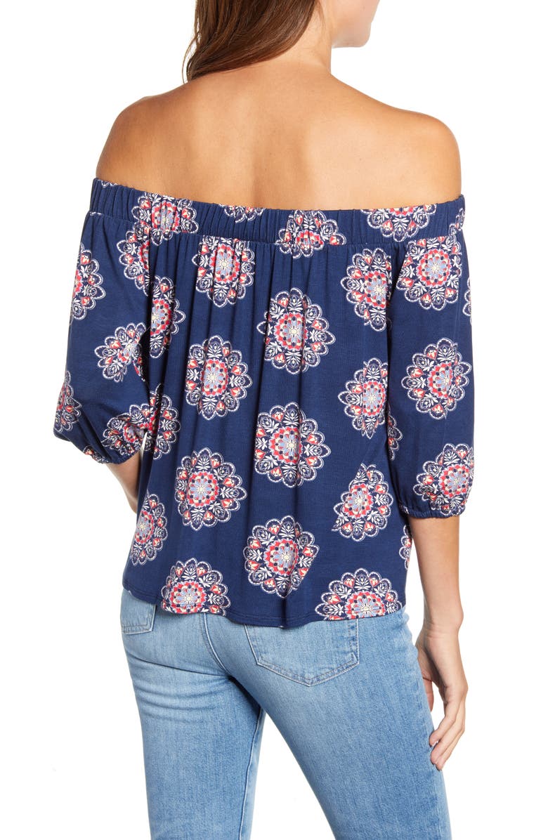 Loveappella Off the Shoulder Top, Alternate, color, 