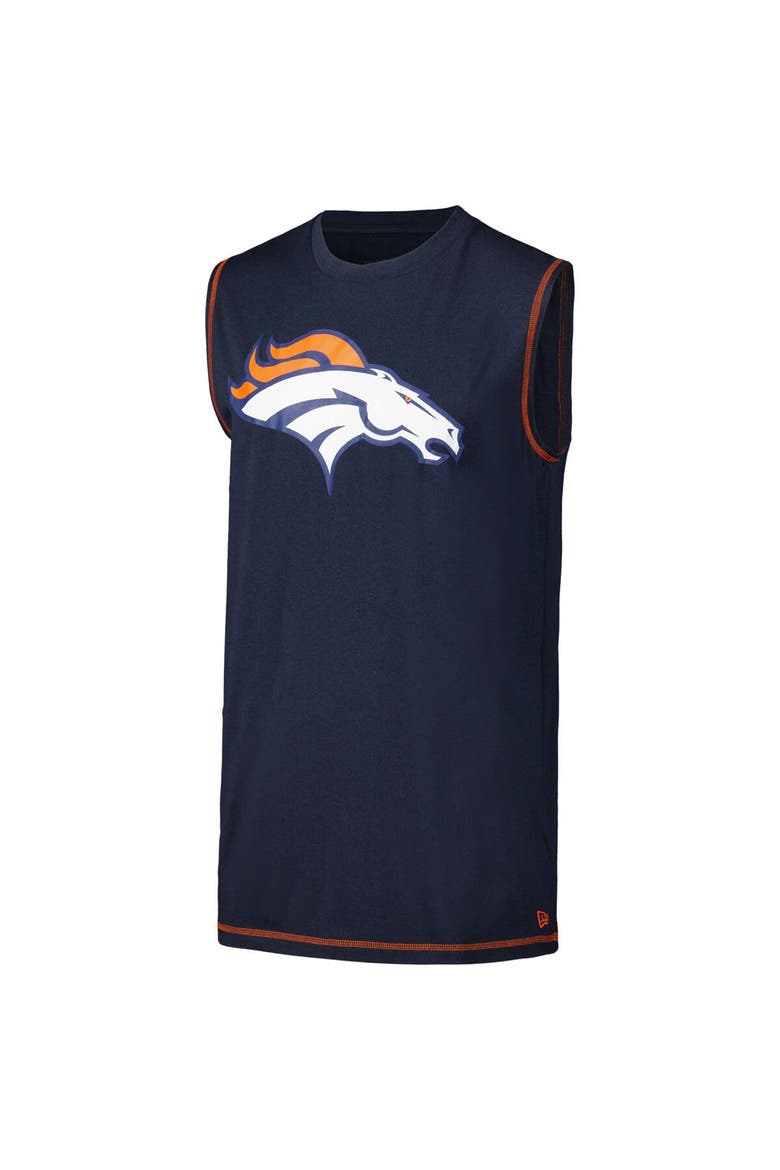 Men's New Era Navy Denver Broncos Tank Top, Alternate, color, Navy