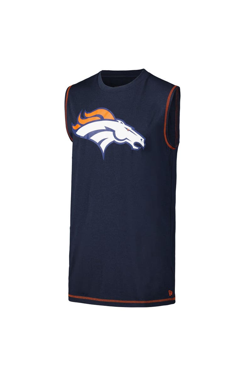 New Era Men's New Era Navy Denver Broncos Tank Top, Alternate, color, 