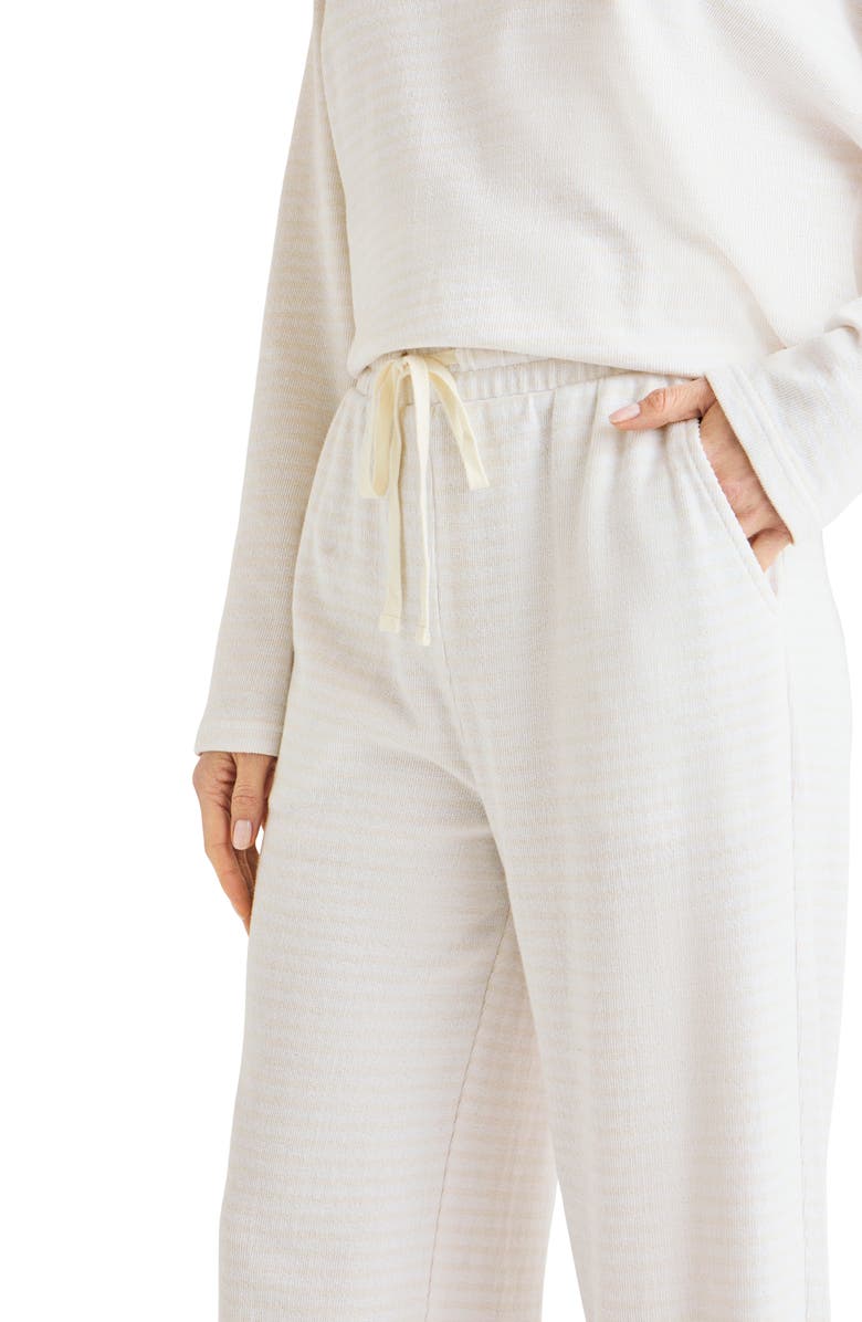 Splendid Bisous Stripe Cotton Blend Crop Drawstring Pants, Alternate, color, 