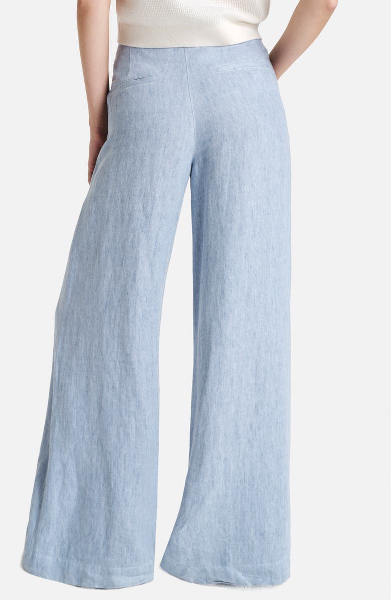 TWP Demie Hemp Wide Leg Pants, Alternate, color, Light Indigo