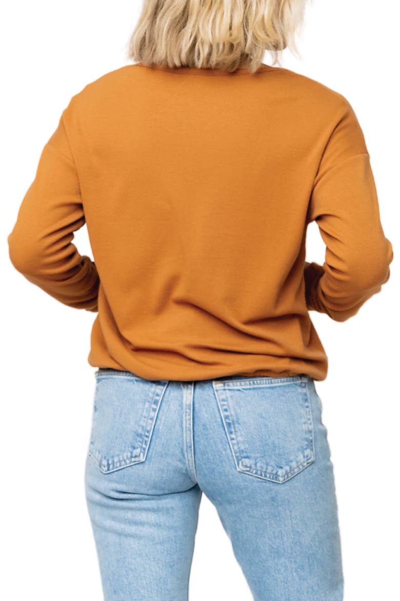 Crop Henley Top, Alternate, color, SEDONA