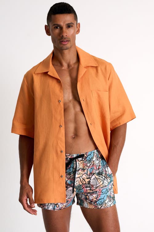 Shan Short Fit, Stretch And Quick Dry Swim Trunks In Print