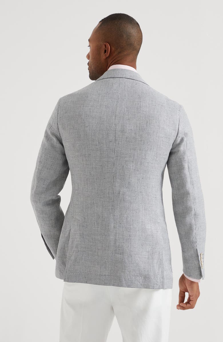 Brunello Cucinelli Houndstooth deconstructed blazer, Alternate, color, 