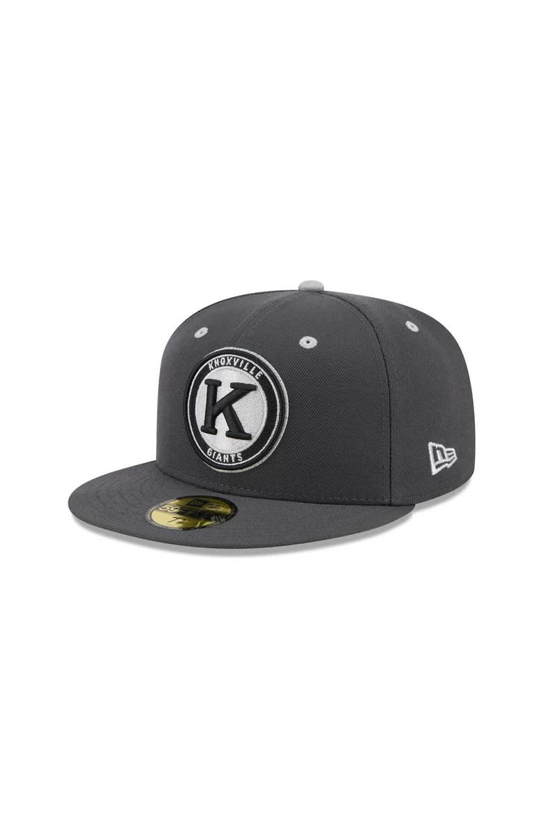 New Era Men's New Era  Charcoal Knoxville Smokies Theme Nights 59FIFTY Fitted Hat, Alternate, color, 