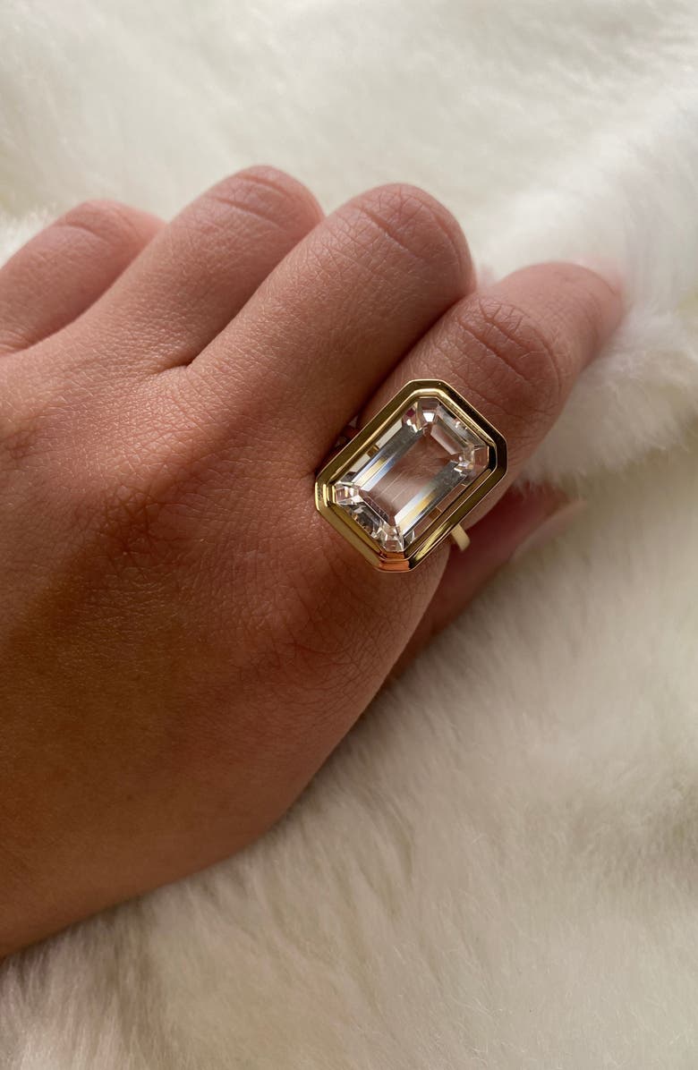 GOSHWARA Manhattan Cocktail Ring, Alternate, color, Clear