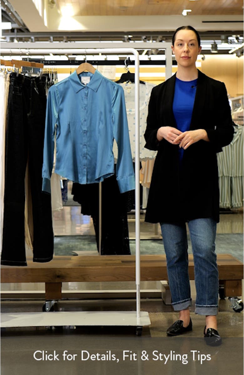 Raya Silk Button-Up Shirt, sales video thumbnail
