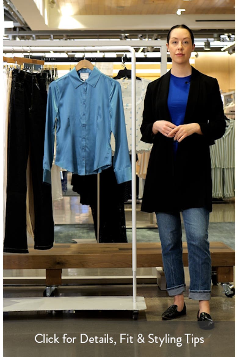 Raya Silk Button-Up Shirt video