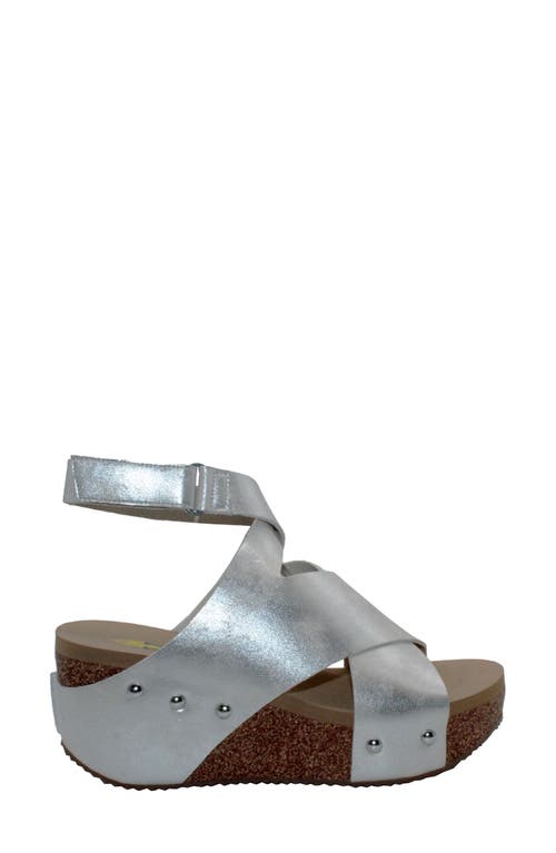 Volatile Jamboree Wedge Sandal In Silver