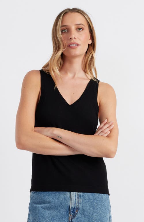 Chinti & Parker Pure Merino Wool Ultra Fine Vest In Black