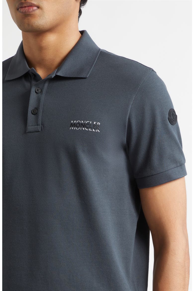 Logo Cotton Polo, Alternate, color, ANCHOR GRAY