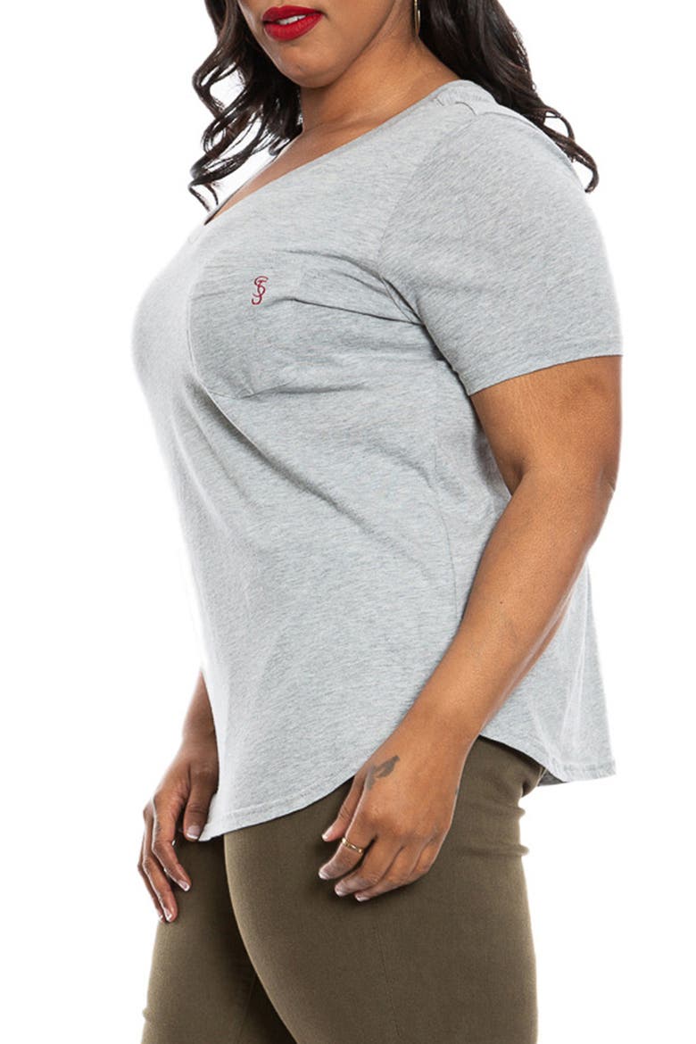 V-Neck Pocket T-Shirt, Alternate, color, HEATHER GREY