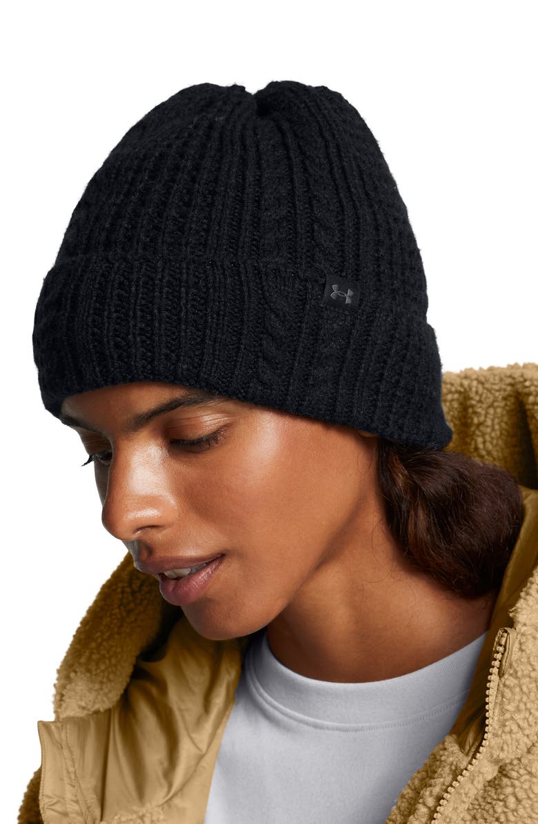 Under Armour Halftime Cable Knit Beanie, Alternate, color,