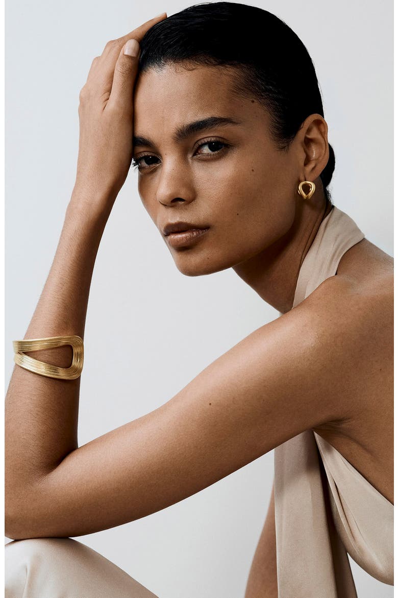 Blair Brushed Twist Cuff, Alternate, color, GOLD TONE