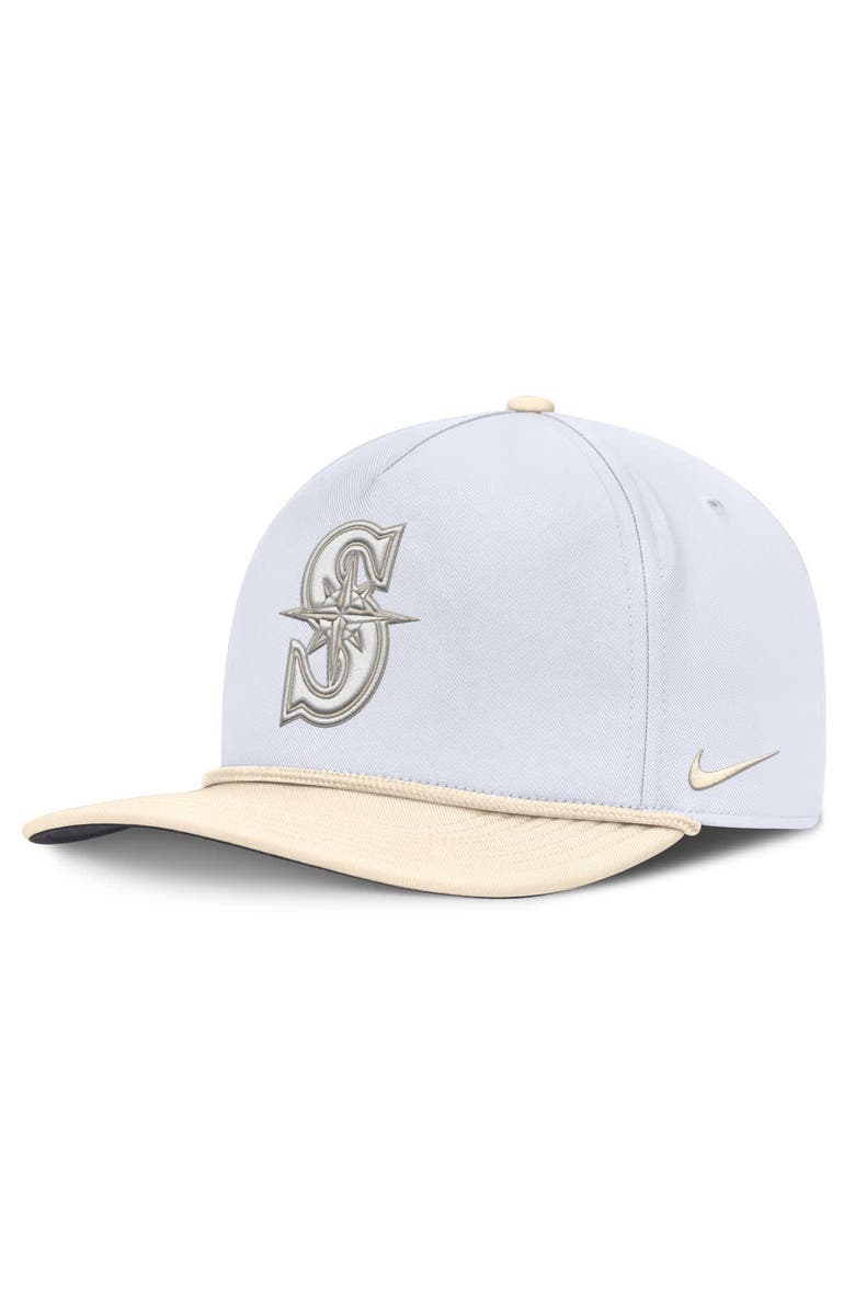 Nike Men's Nike White/Cream Seattle Mariners Pro Performance Snapback Hat, Main, color, White