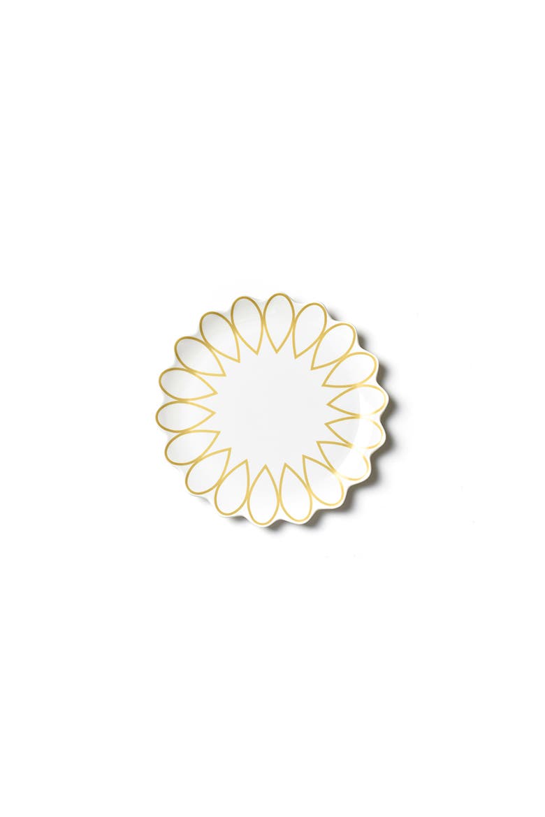 Deco Gold Scallop Dinner Plate, Main, color, Yellow