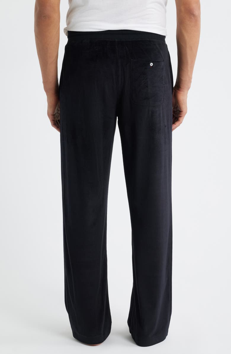Daniel Buchler Velour Jacquard Pajama Pants, Alternate, color, Black