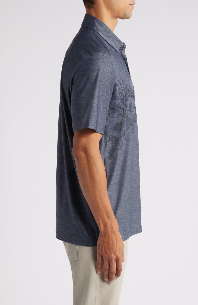 Tommy Bahama Palm Coast Hibiscus Border Recycled Polyester Polo, Alternate, color, 