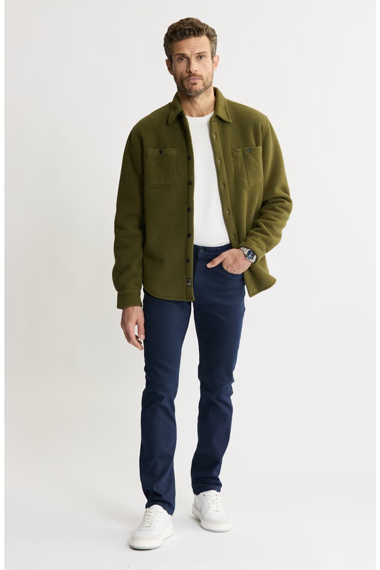 Shirt Jacket with Faux Fur Lining, Alternate, color, OLIVE