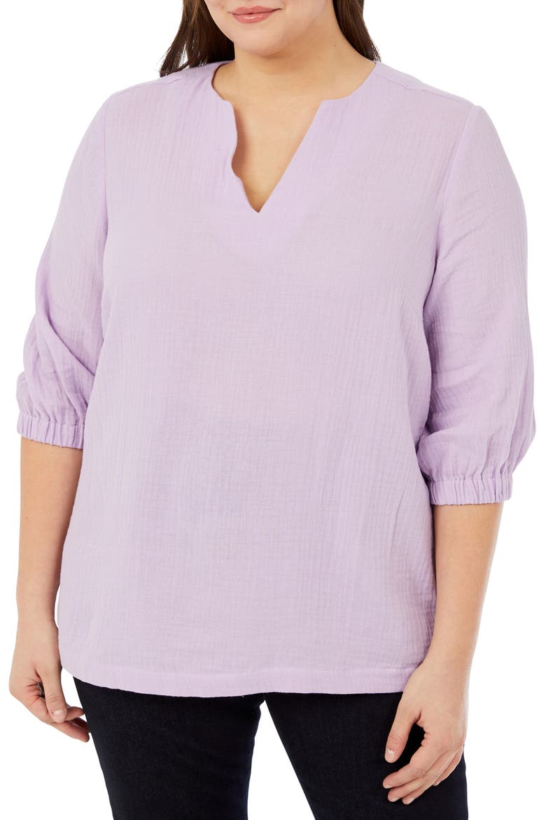 Evie Cotton Gauze Blouse, Main, color, ORCHID BOUQUET