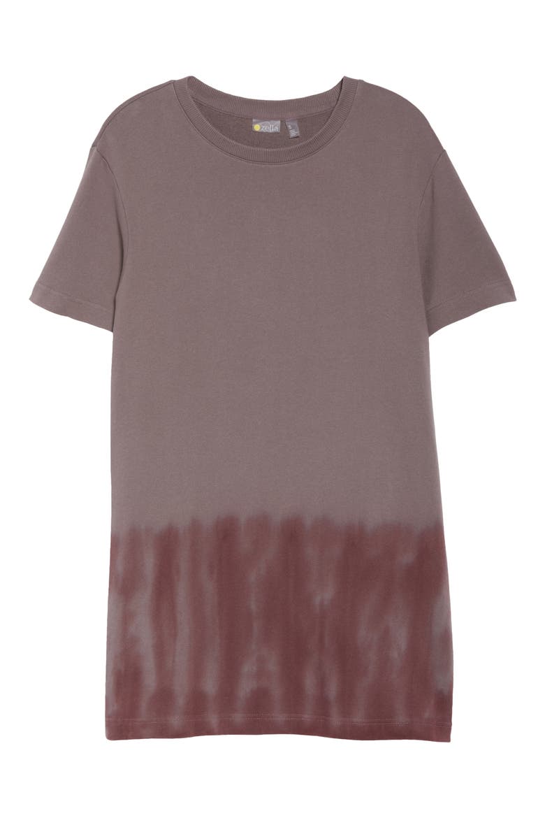 Tie Dye T-Shirt Dress, Alternate, color, GREY SPARROW