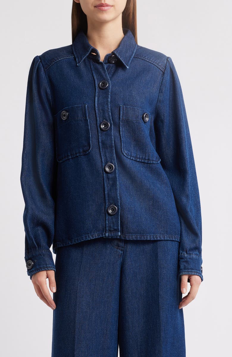 SESSÙN Theo Denim Button-Up Shirt, Main, color, 
