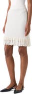Akris punto Fringe Hem Mesh Knit Cotton Skirt