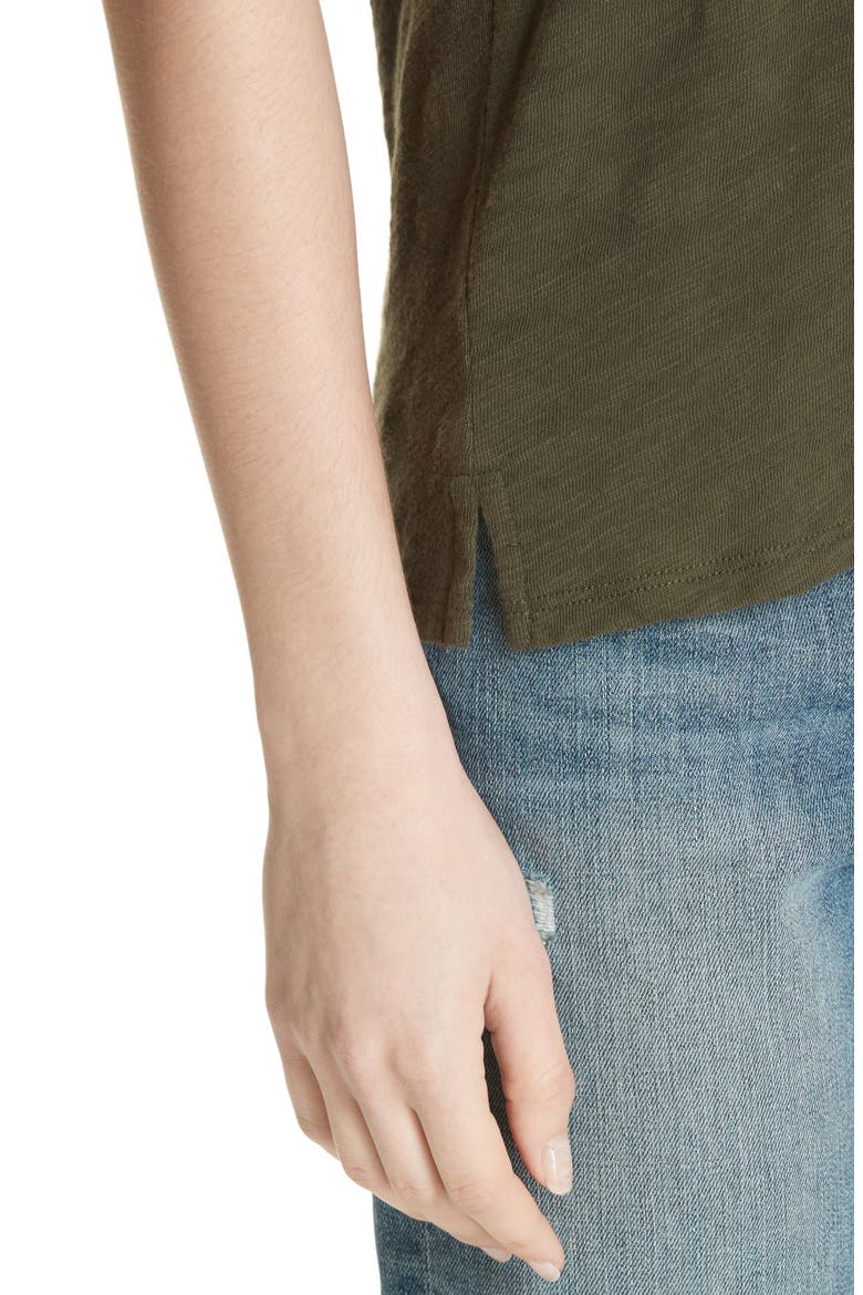 Schoolboy Cotton Crewneck T-Shirt, Alternate, color, PINE
