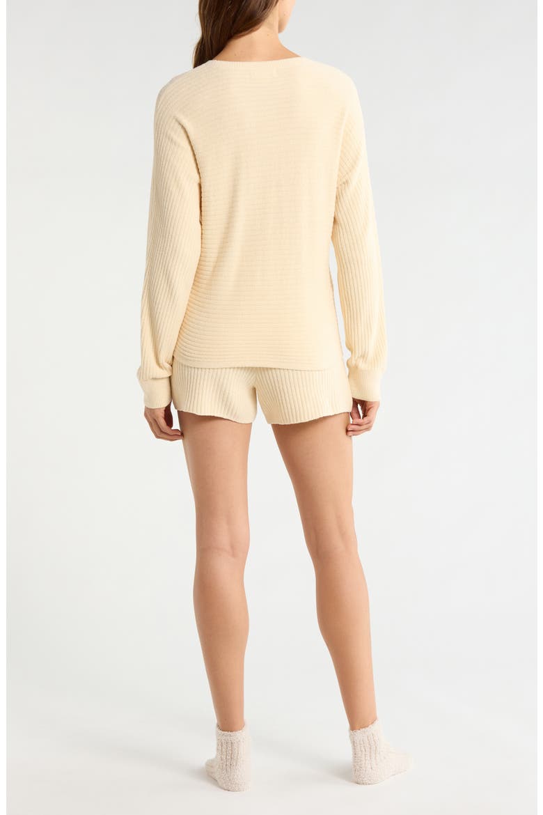 CozyChic® Ribbed Pullover & Shorts, Alternate, color, DAFFODIL