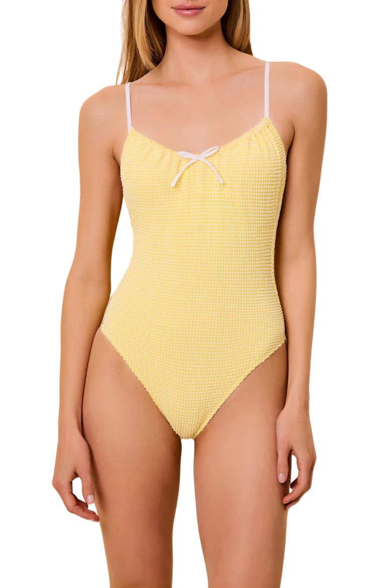 The Orla One Piece Swimsuit, Main, color, CITRINA