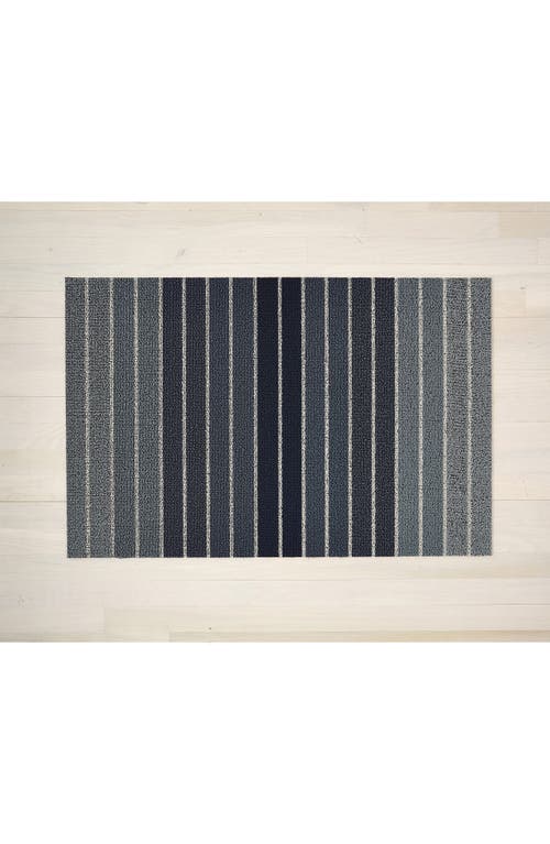 Chilewich Block Stripe Indoor/Outdoor Doormat in Denim  product