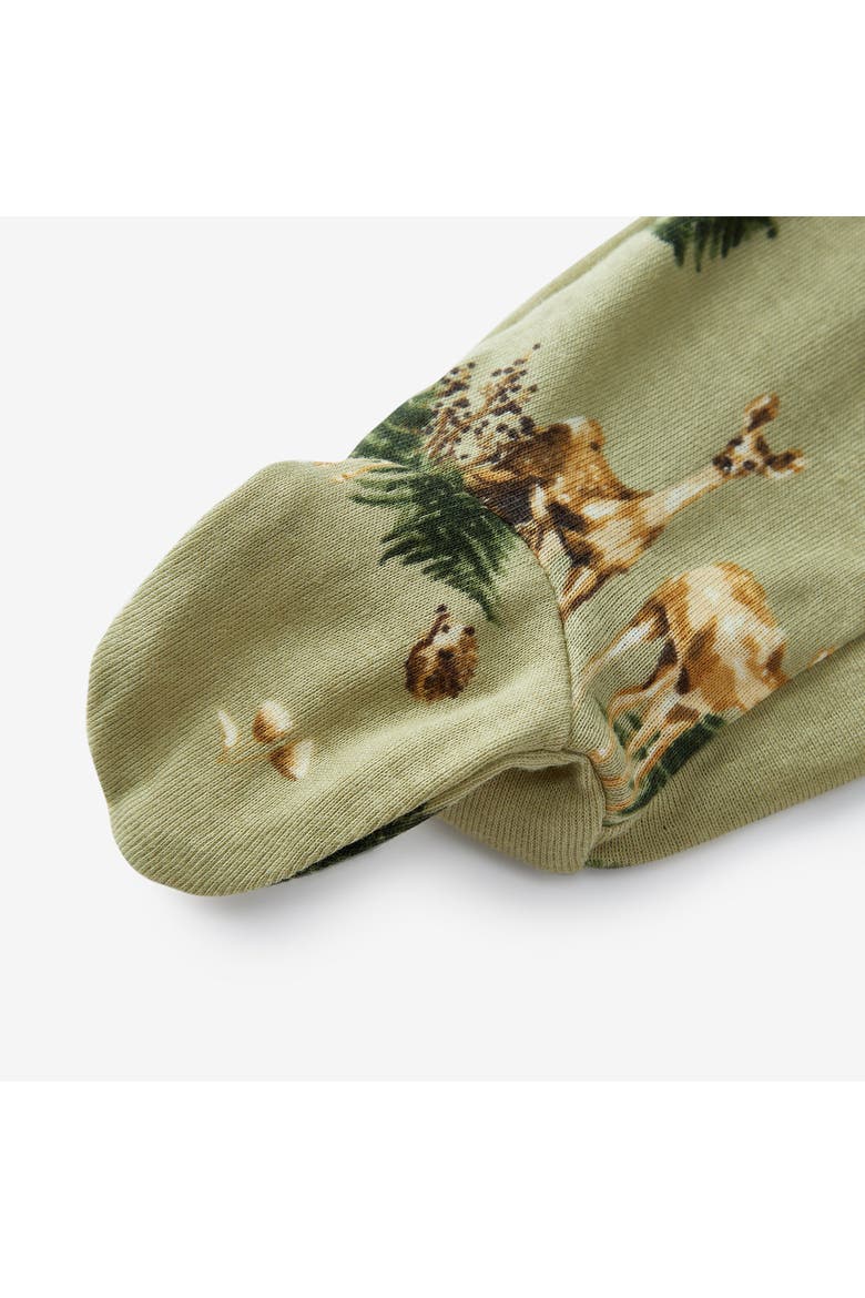 Organic Cotton Zipper Footed Romper, Alternate, color, Forest Party