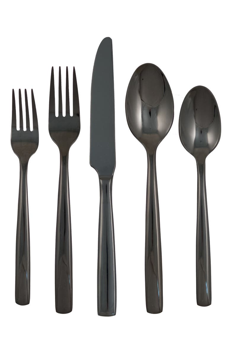 Ginkgo Flatware Simple 44-Piece Flatware Set, Main, color, 