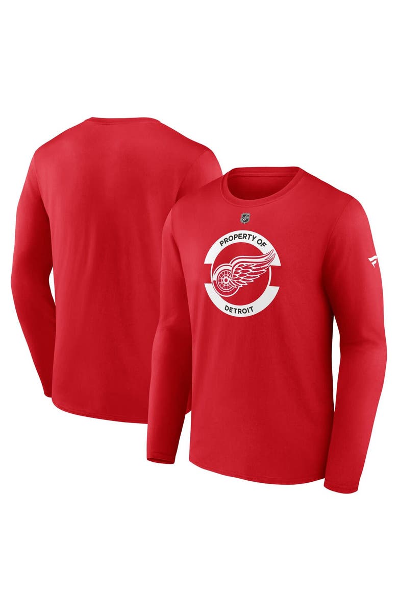 FANATICS Men's Fanatics Red Detroit Red Wings Authentic Pro Core Secondary Long Sleeve T-Shirt, Main, color, 