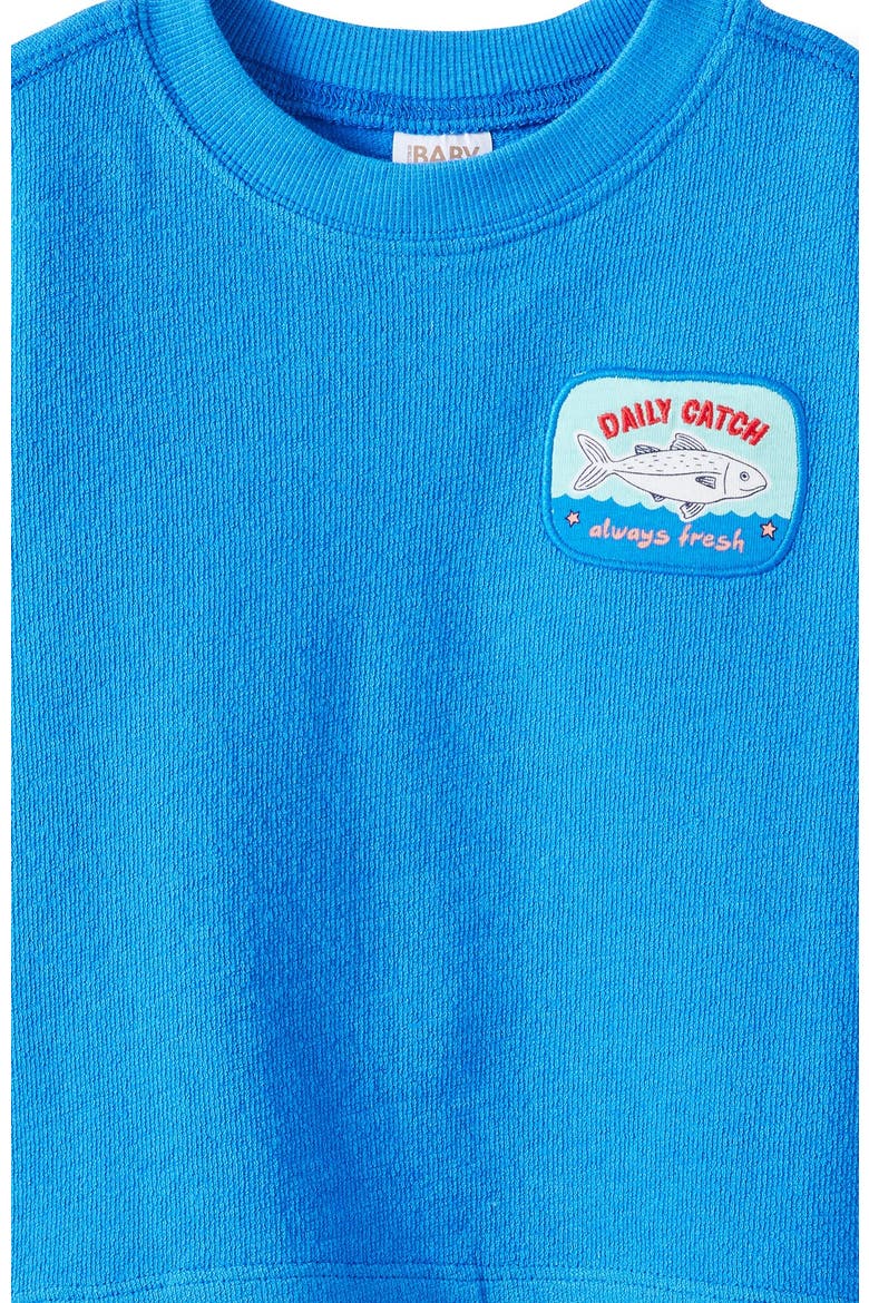 Baby Textured Tee, Alternate, color, Harbour Blue Daily Catch