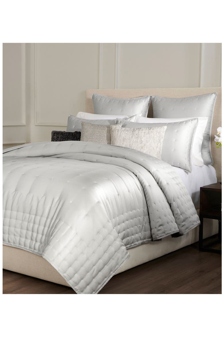 Hammered Silk & Cotton Blend Sham, Alternate, color, PLATINUM