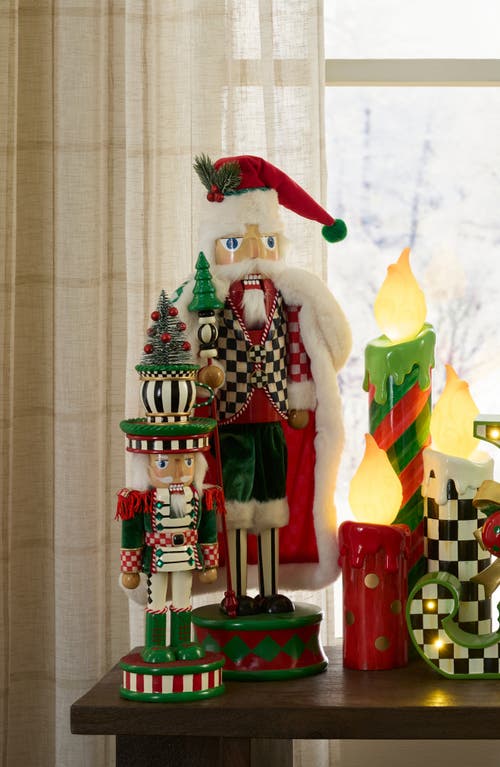 Mackenzie-childs Mackenzie Childs Check It Out Nutcracker In Red