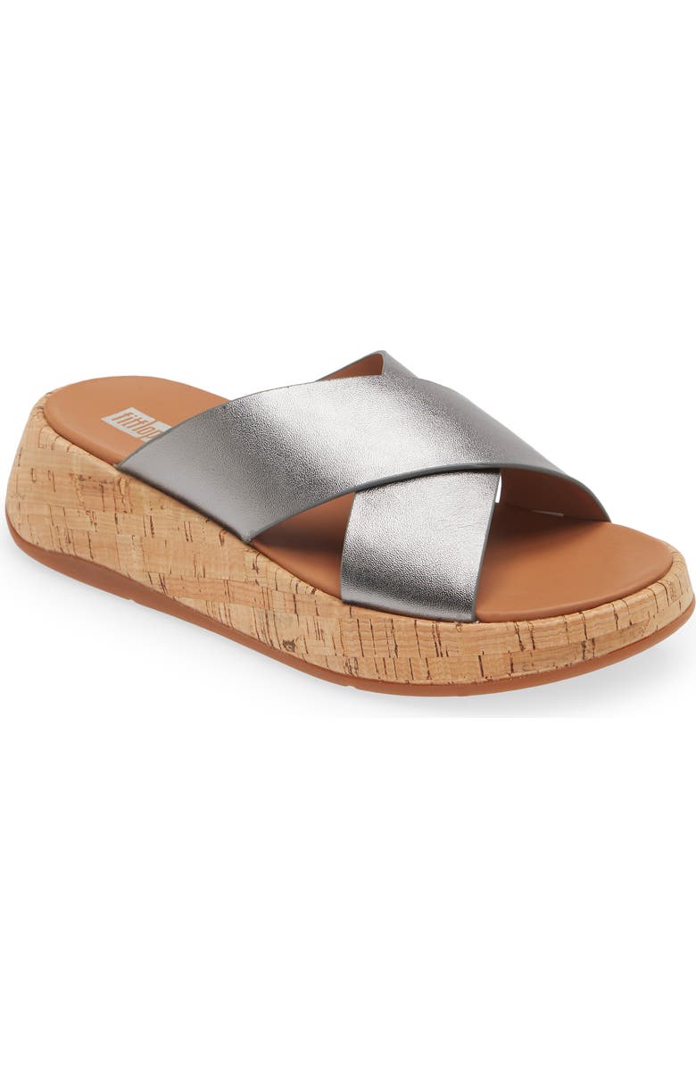 FitFlop F-Mode Metallic Slide Sandal, Main, color,