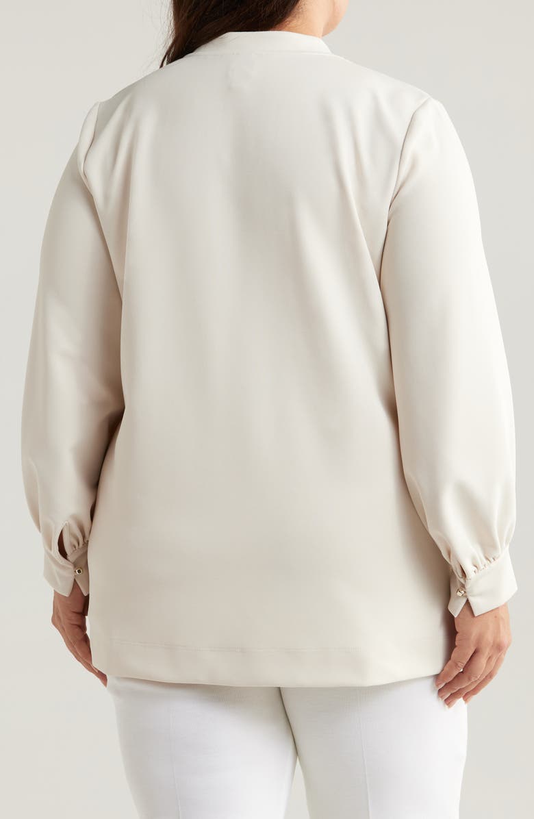 Anne Klein Tie Neck Stretch Twill Poet Tunic, Alternate, color, 