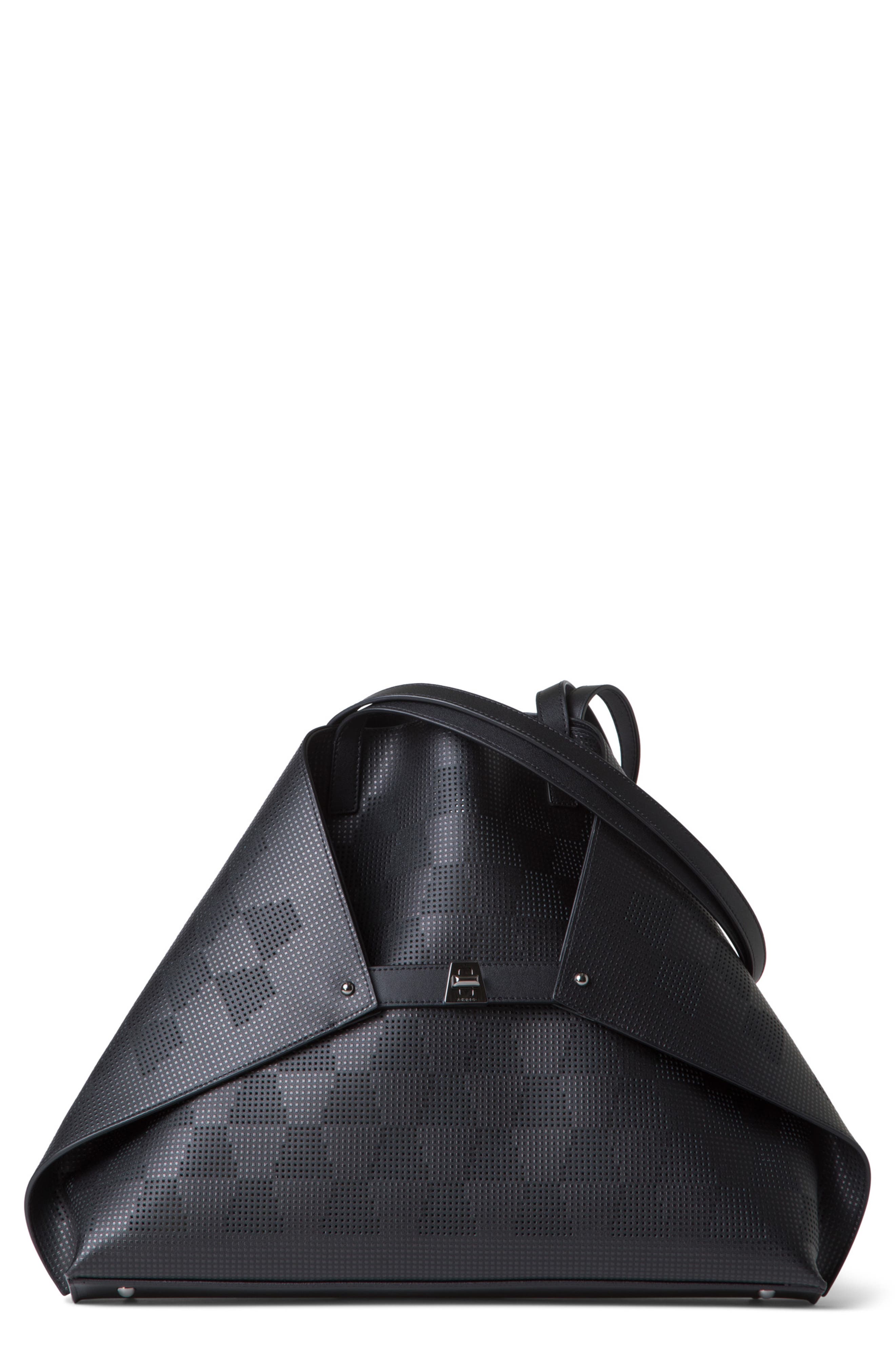 Akris Medium AI Perforated Leather Tote, Main, color, 