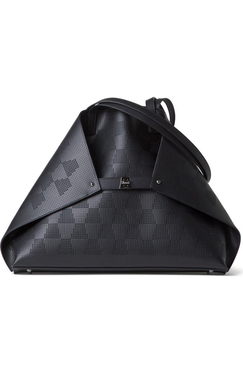 Akris Medium AI Perforated Leather Tote, Main, color,