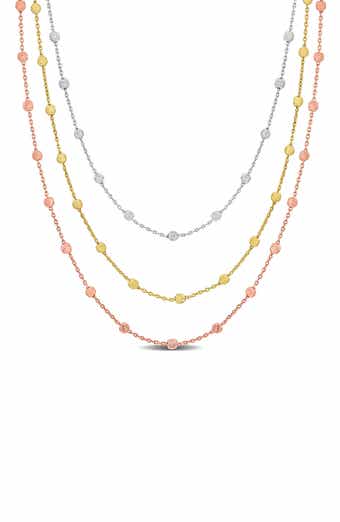 Three-Strand Ball Chain Necklace
