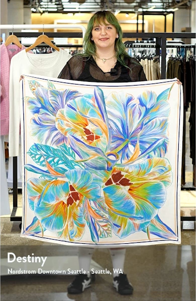 Print Silk Square Scarf, sales video thumbnail
