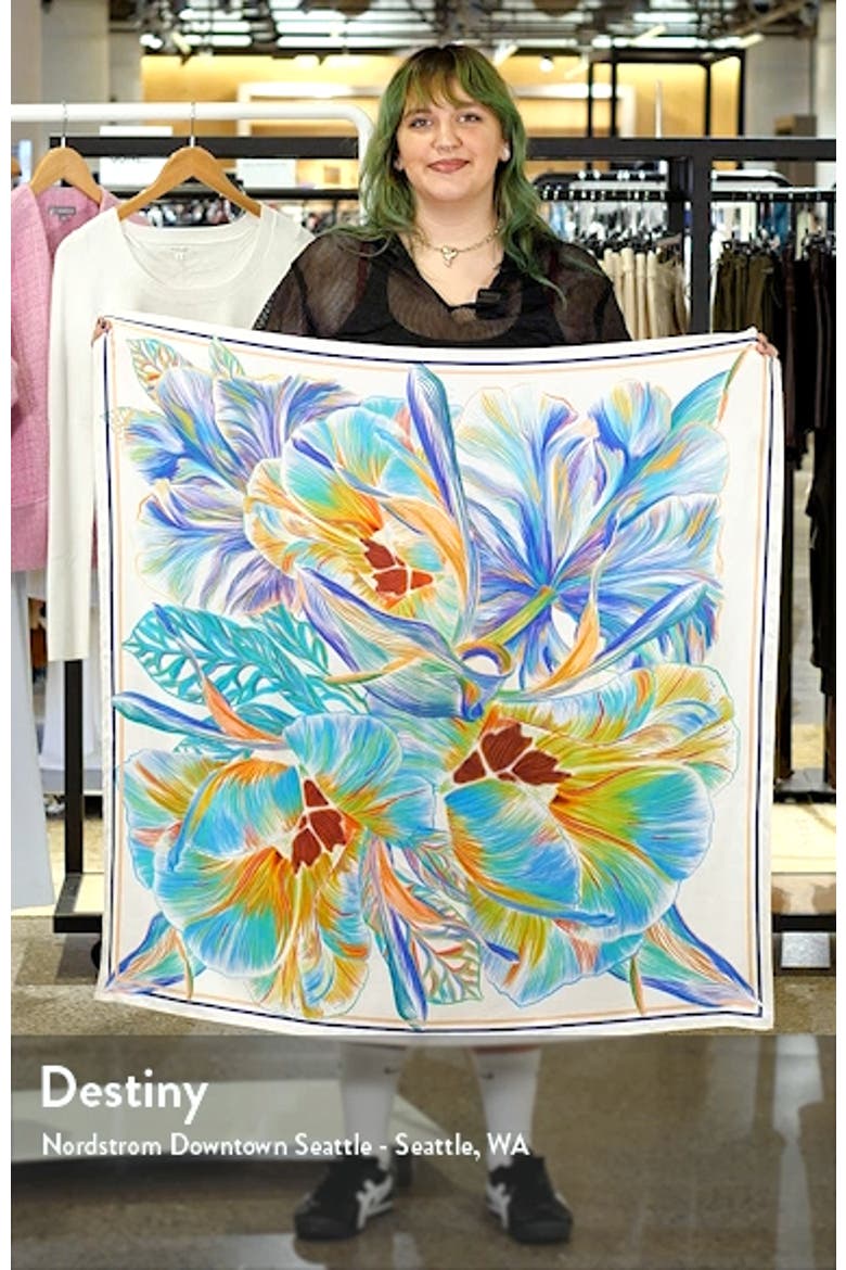 Print Silk Square Scarf video