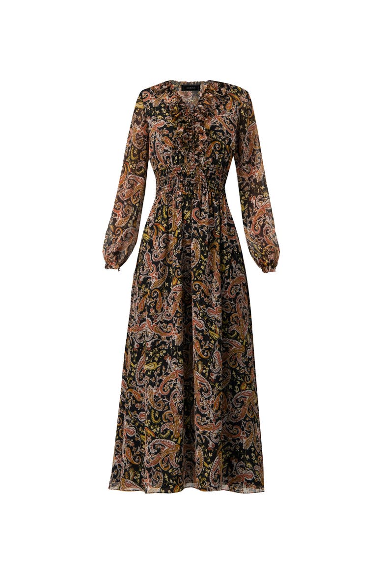 Long Dress with Smock Detail, Alternate, color, Multicolor