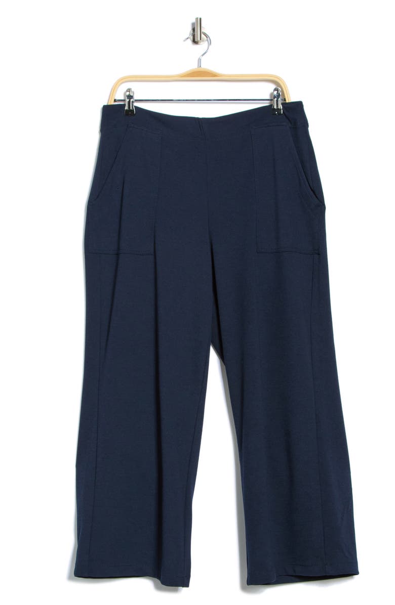 MAX STUDIO Crop Wide Leg Pants, Alternate, color, Dark Navy